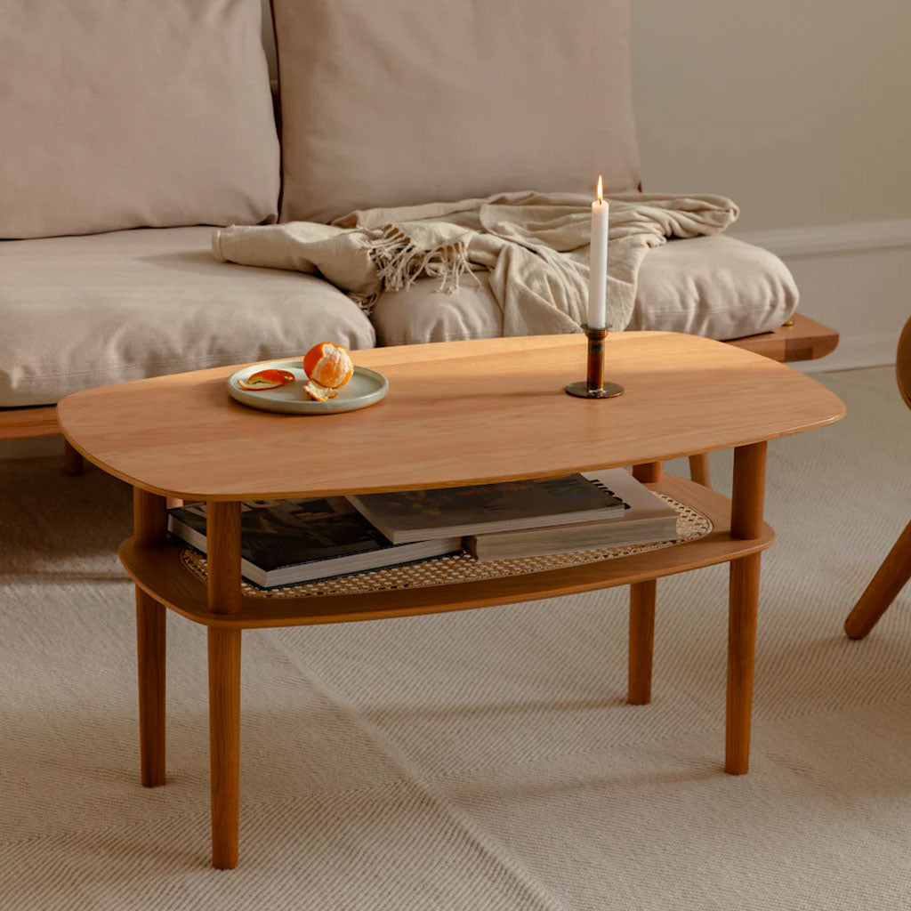Together Sleek rectangle sofabord - Oak - Umage