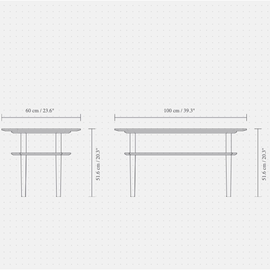 Together Sleek rectangle sofabord - Oak - Umage