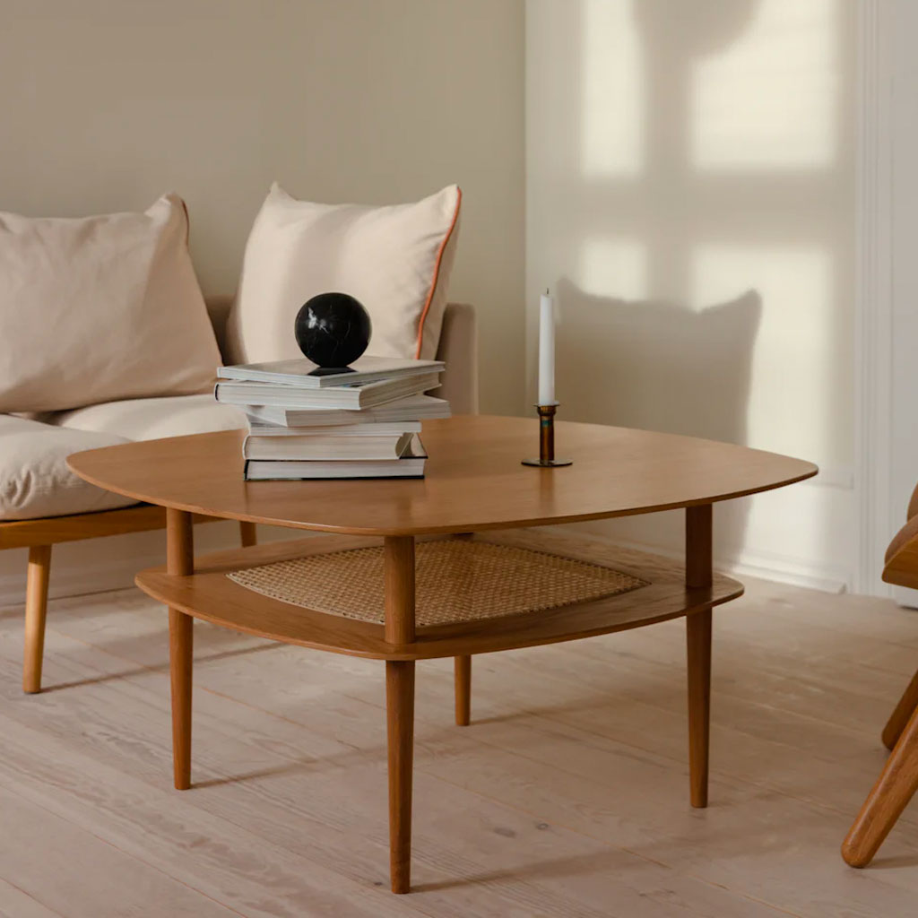 Together Smooth square sofabord - Oak - Umage