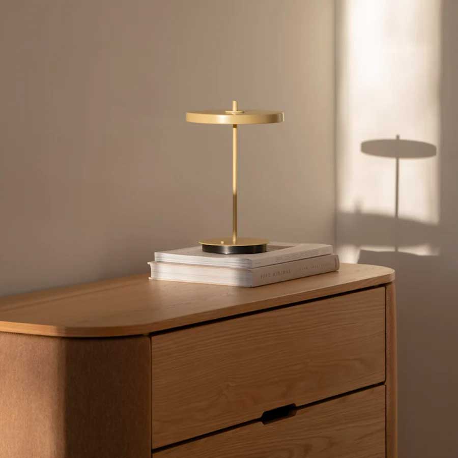 Asteria Move Trådløs Bordlampe - Monochrome - Butter Yellow - H: 30,6 cm - Umage