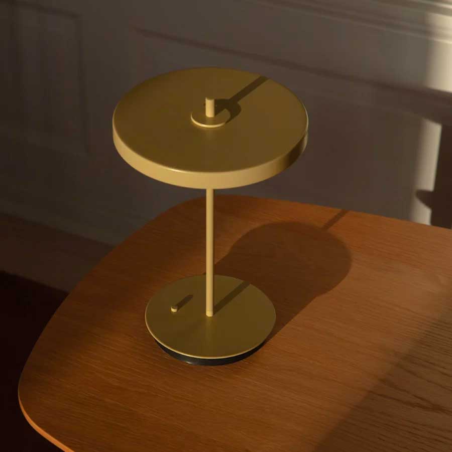 Asteria Move Trådløs Bordlampe - Monochrome - Butter Yellow - H: 30,6 cm - Umage