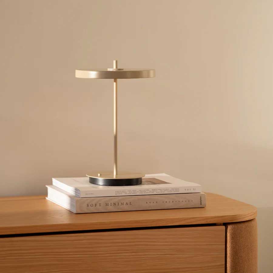 Asteria Move Trådløs Bordlampe - Monochrome - Clay - H: 30,6 cm - Umage