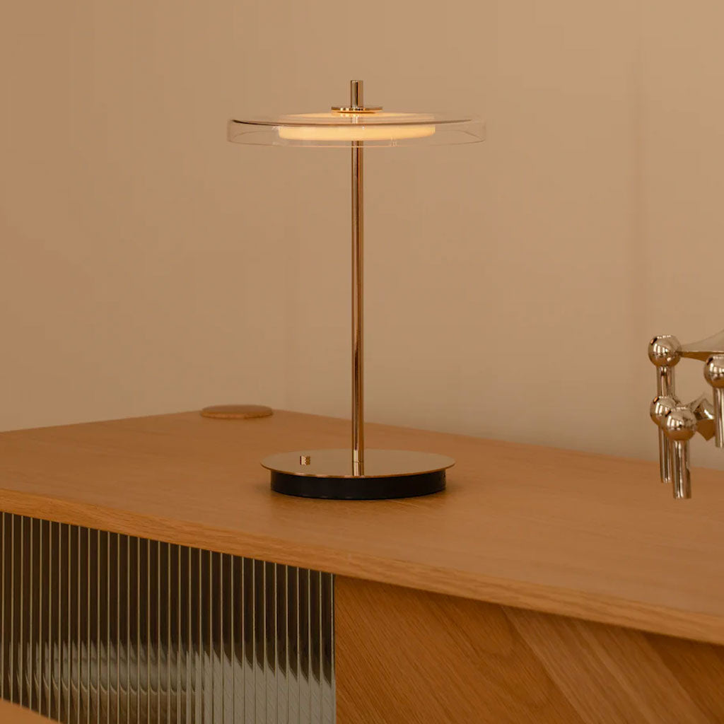Asteria Move Trådløs Bordlampe - Glas - Umage
