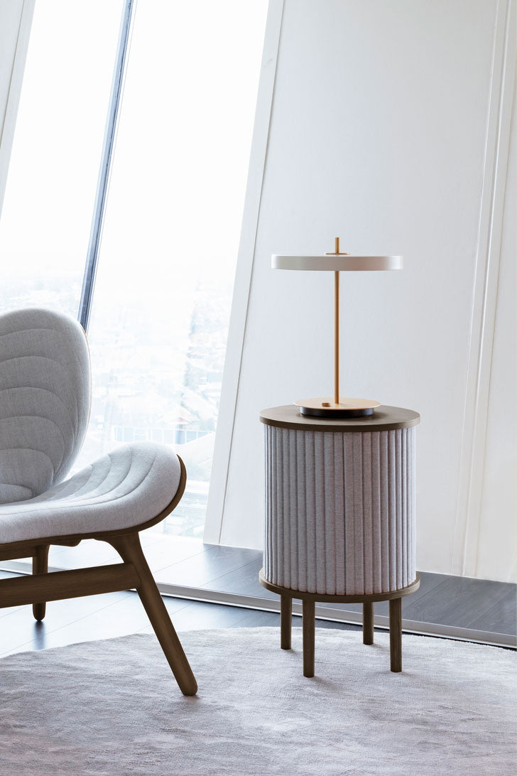Asteria bordlampe - Pearl White - H: 41,5 cm - Umage