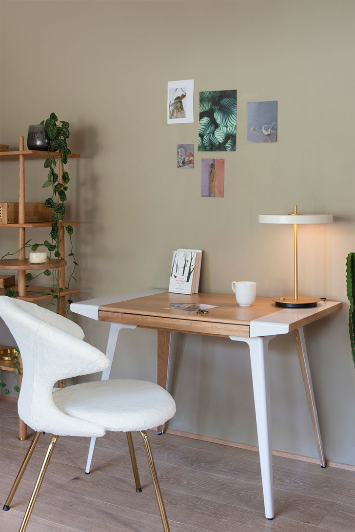 Asteria bordlampe - Pearl White - H: 41,5 cm - Umage