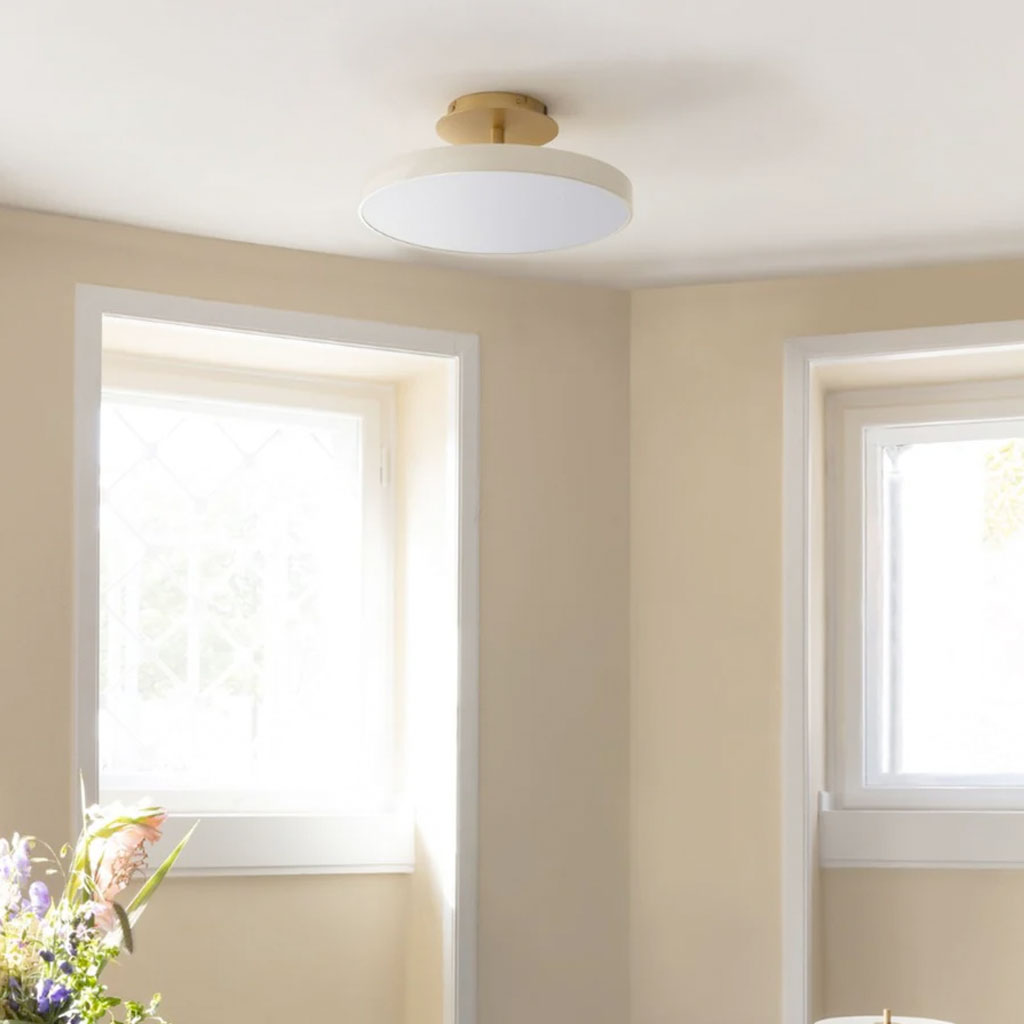 Asteria Up Loftlampe - Pearl White - Medium - Ø43x16,9 cm - Umage