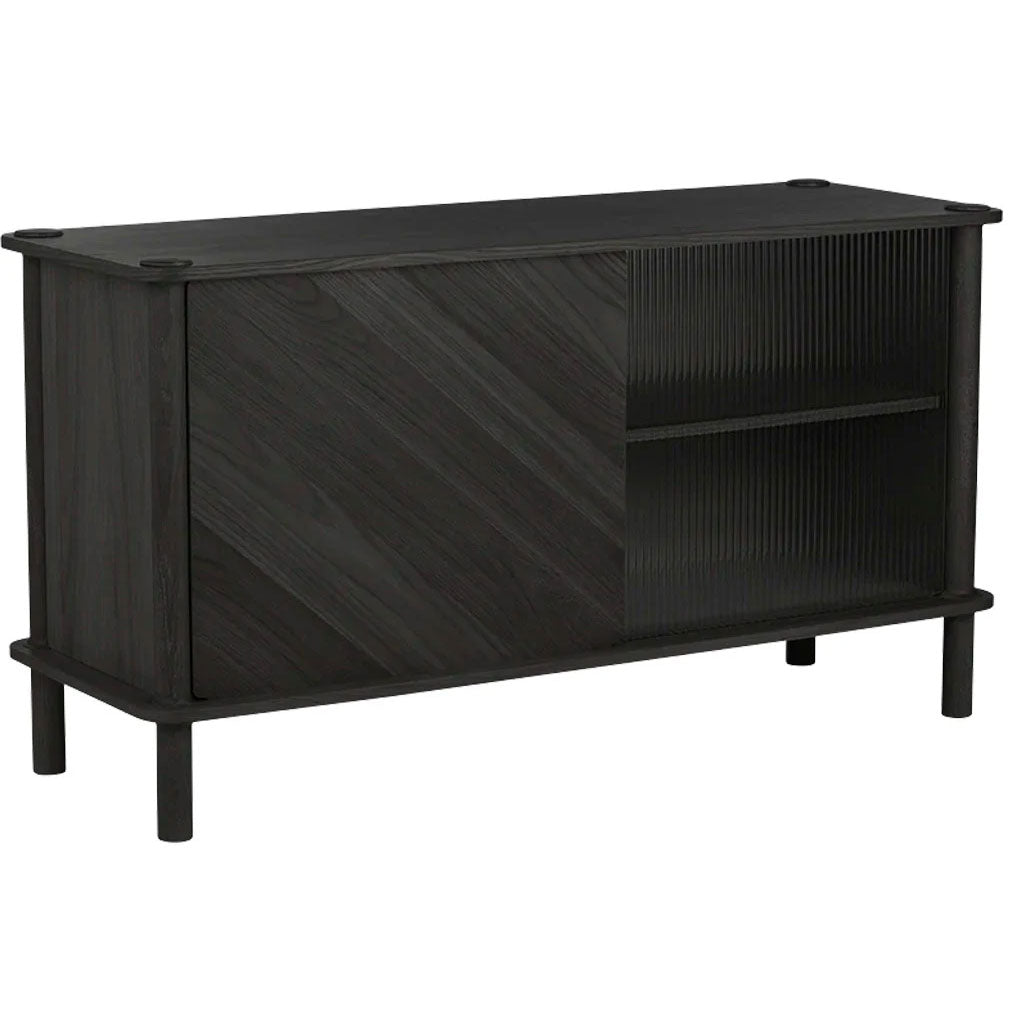 Italic Skab - Black - Wood/Glass - Umage