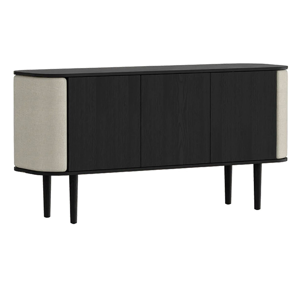 Treasures 3-Dørs Skab - Black Oak / White Sands - 150x75x43 - Umage