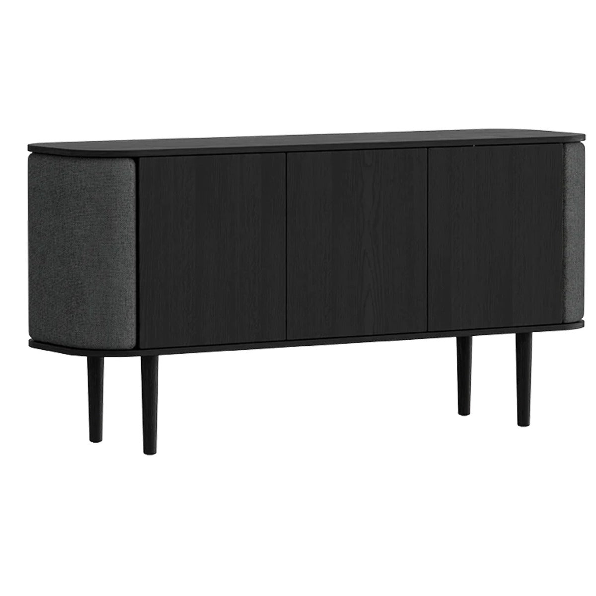 Treasures 3-Dørs Skab - Black Oak / Shadow - 150x75x43 - Umage