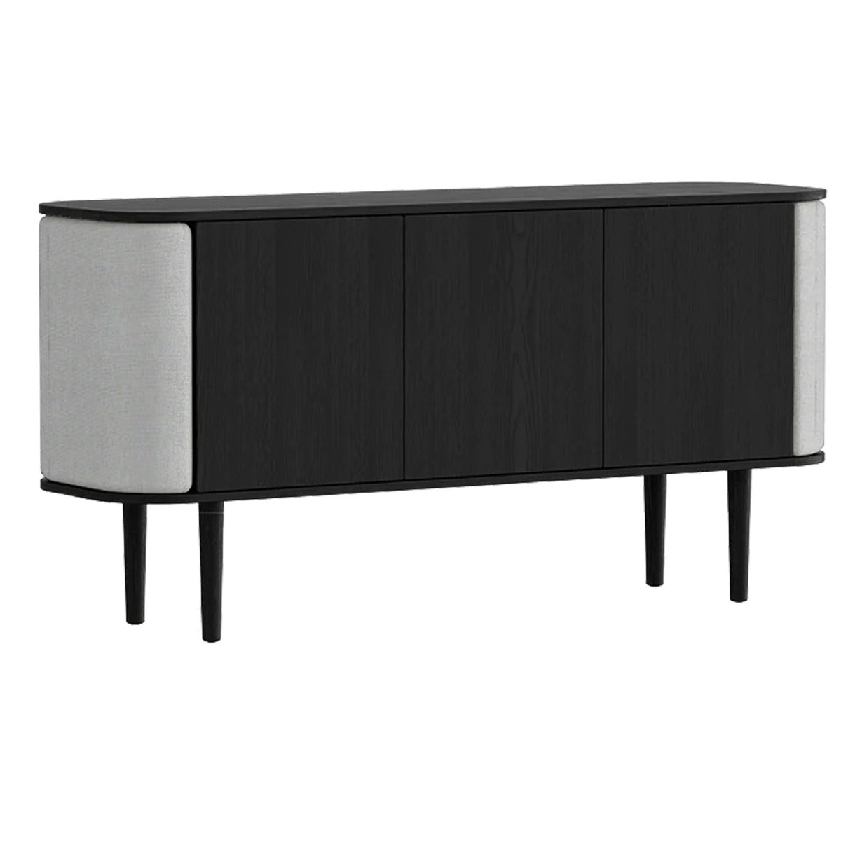 Treasures 3-Dørs Skab - Black Oak / Sterling - 150x75x43 - Umage