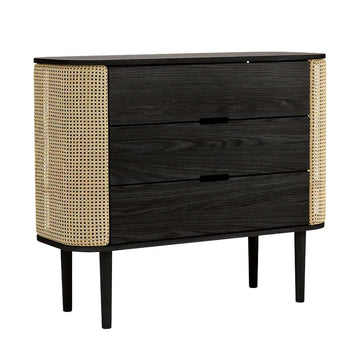 Treasures Kommode - 109.2x93x43 - Black / Venetian Cane - Umage