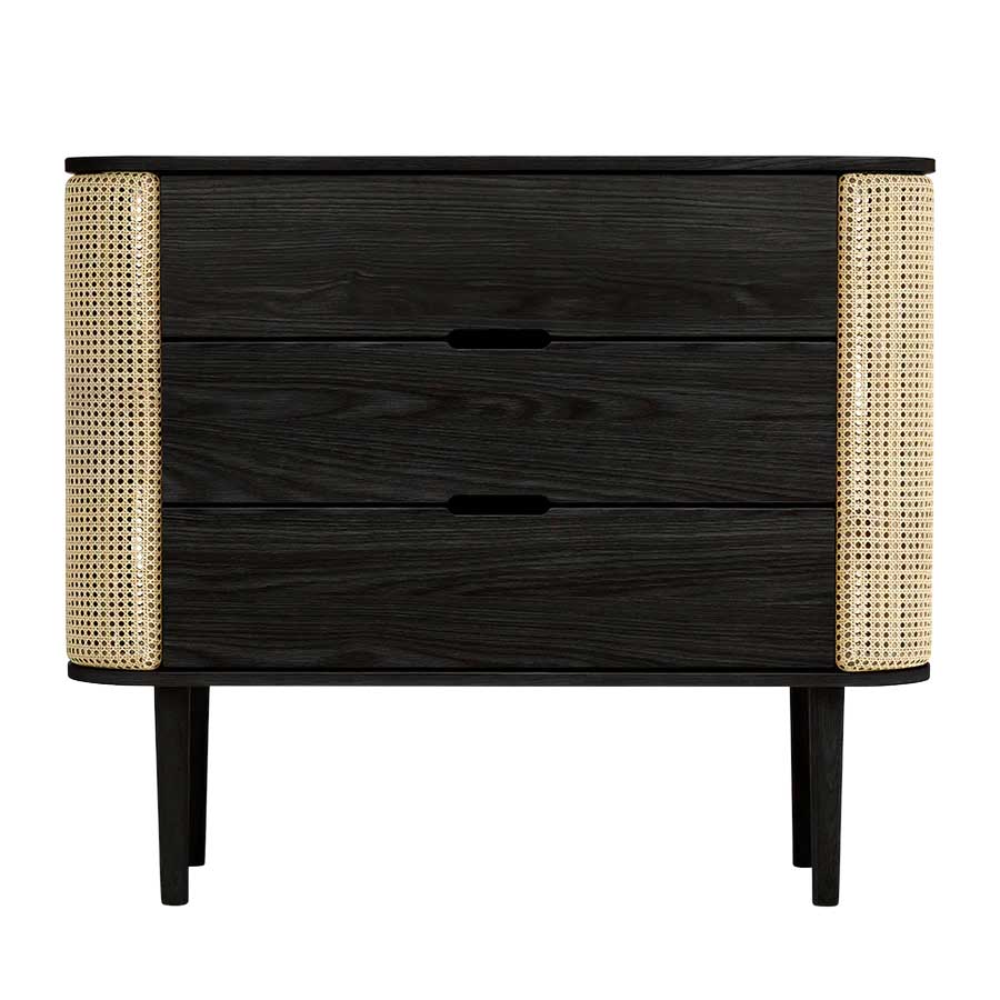 Treasures Kommode - 109.2x93x43 - Black / Venetian Cane - Umage