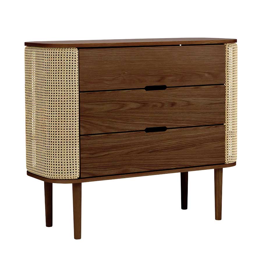 Treasures Kommode - 109.2x93x43 - Dark Oak / Venetian Cane - Umage