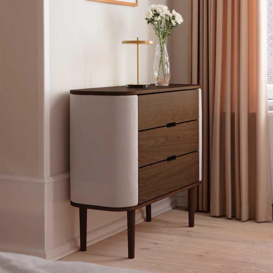 Treasures Kommode - 109.2x93x43 - Dark Oak / White Sands - Umage