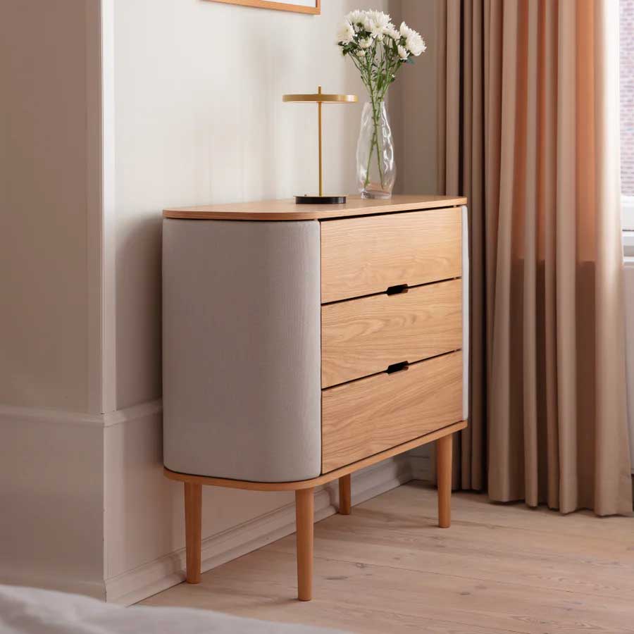 Treasures Kommode - 109.2x93x43 - Oak / White Sands - Umage
