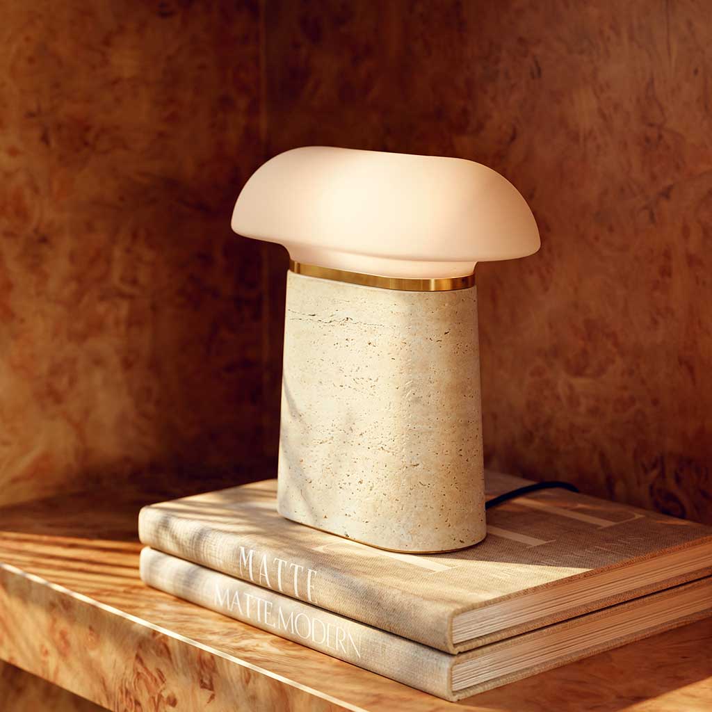 Nova Bordlampe - Travertin - WOUD