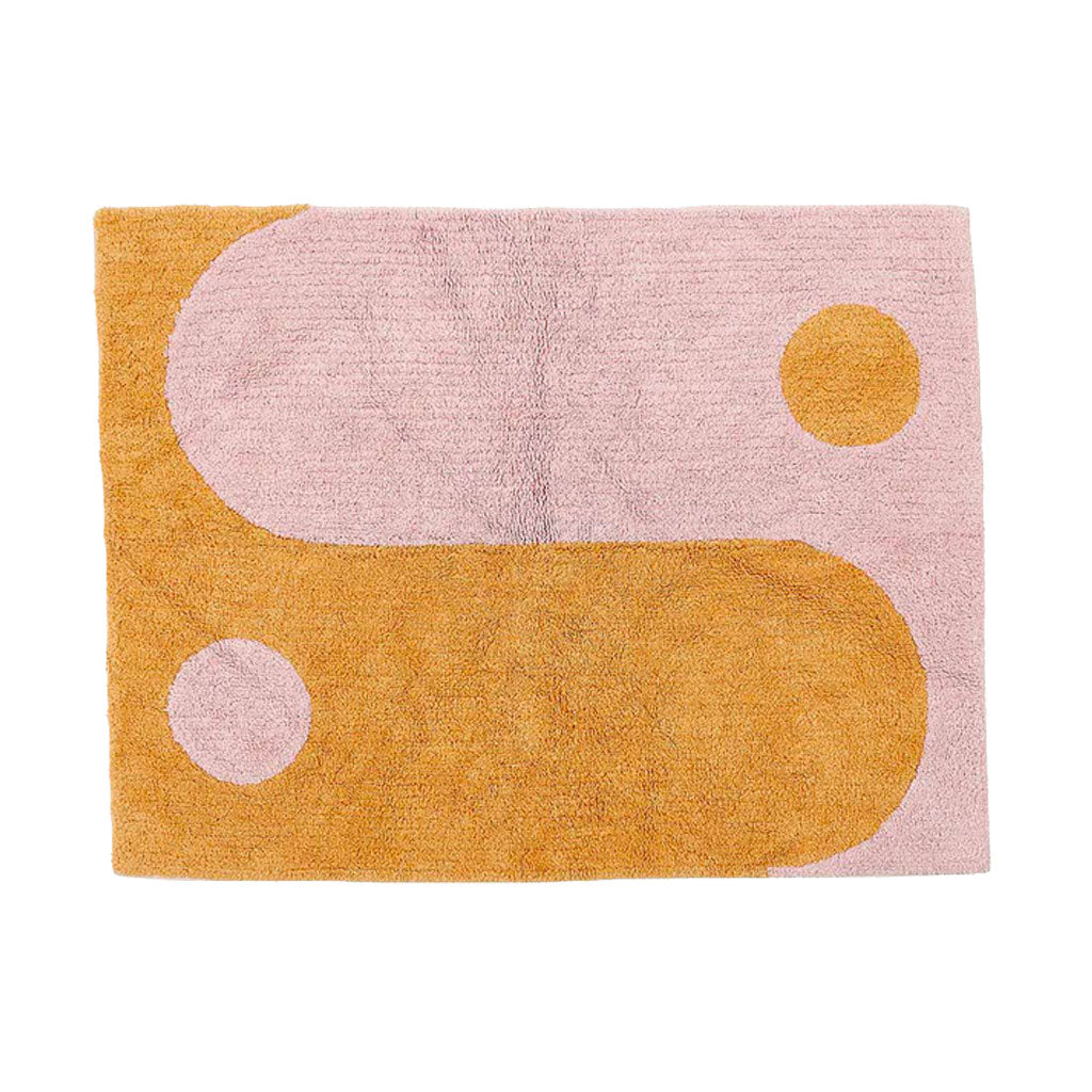 Yinyang Cotton Bademåtte - Orange/pink, Oekotex - 60x90 - Liv Interior